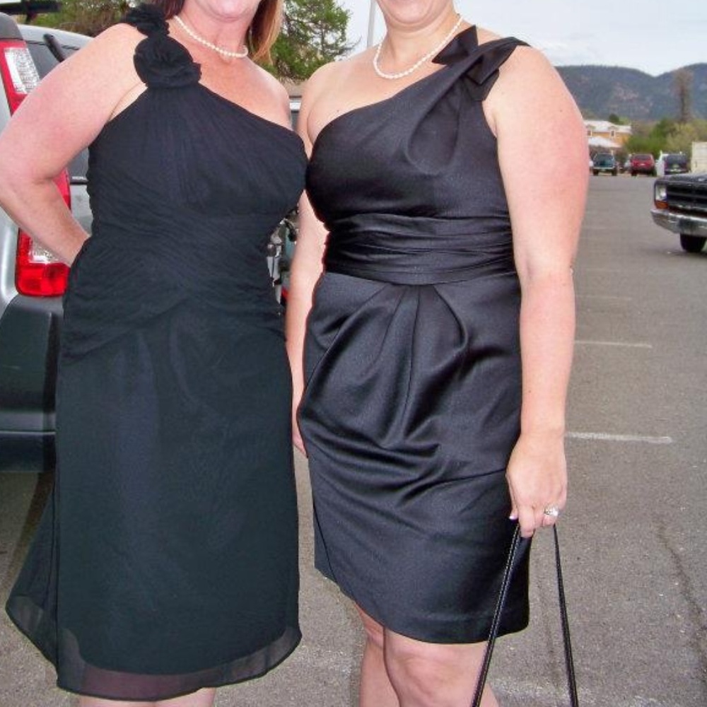Black One Shoulder David's Bridal Dress